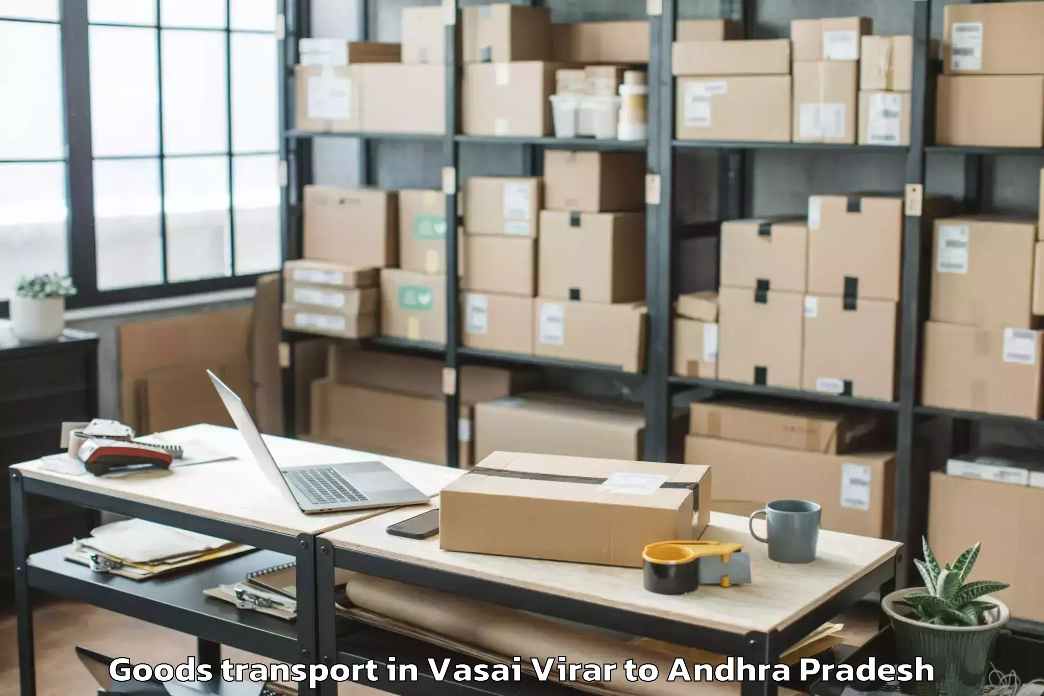 Professional Vasai Virar to Ambajipeta Goods Transport